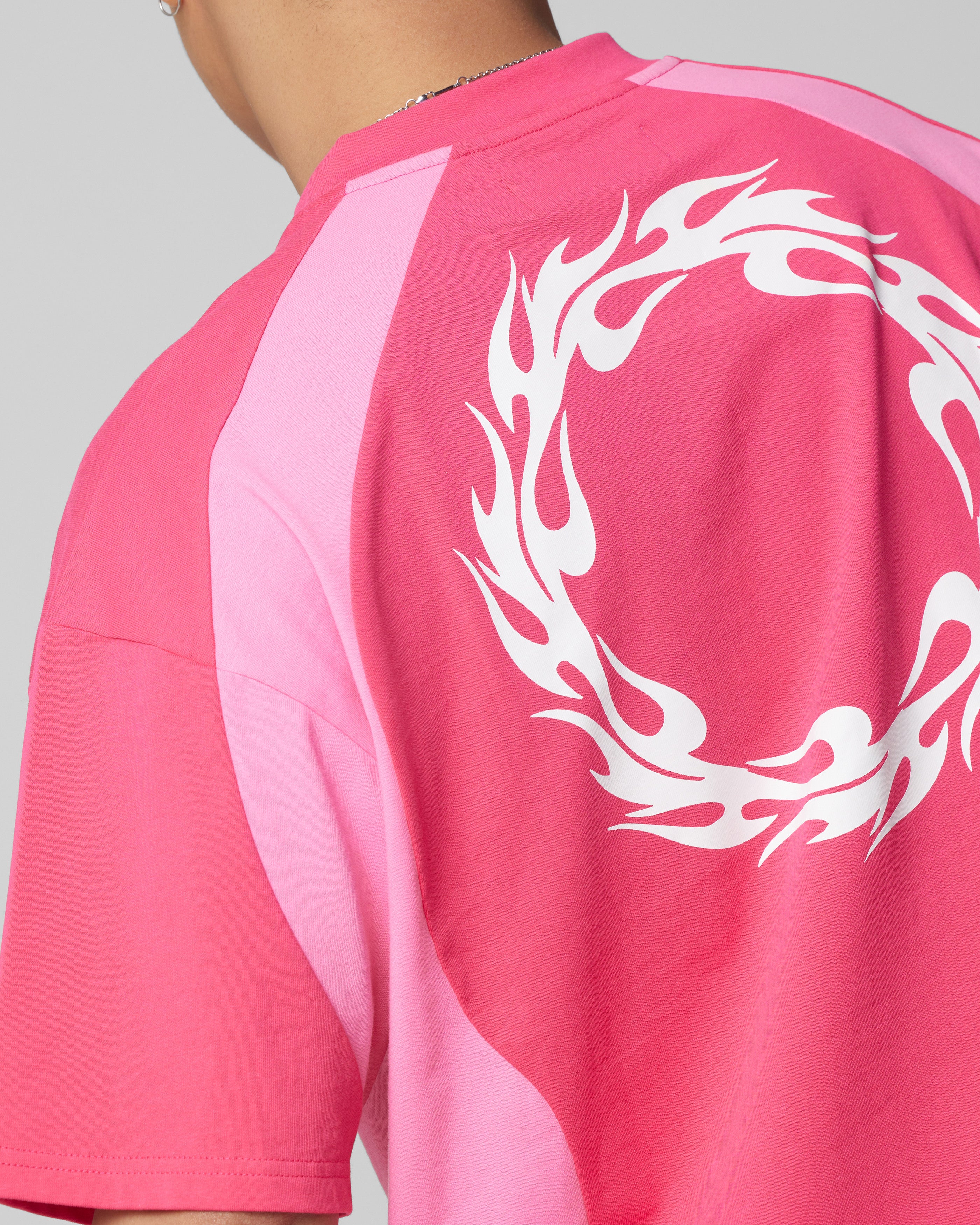 Loiter Subcultural Panel T-Shirt Pink - Image 7