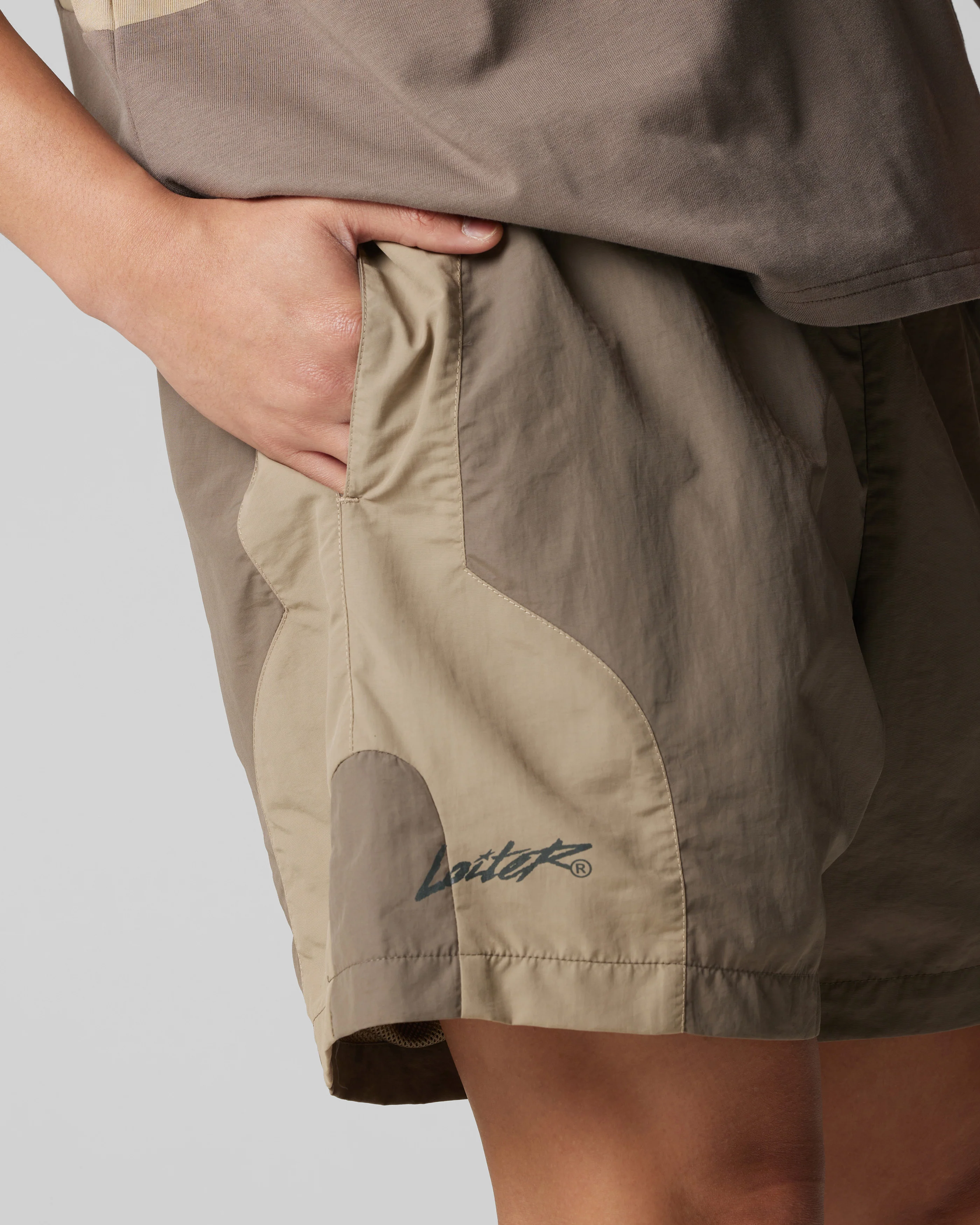 Subculture Panel Shorts Brown - Image 3