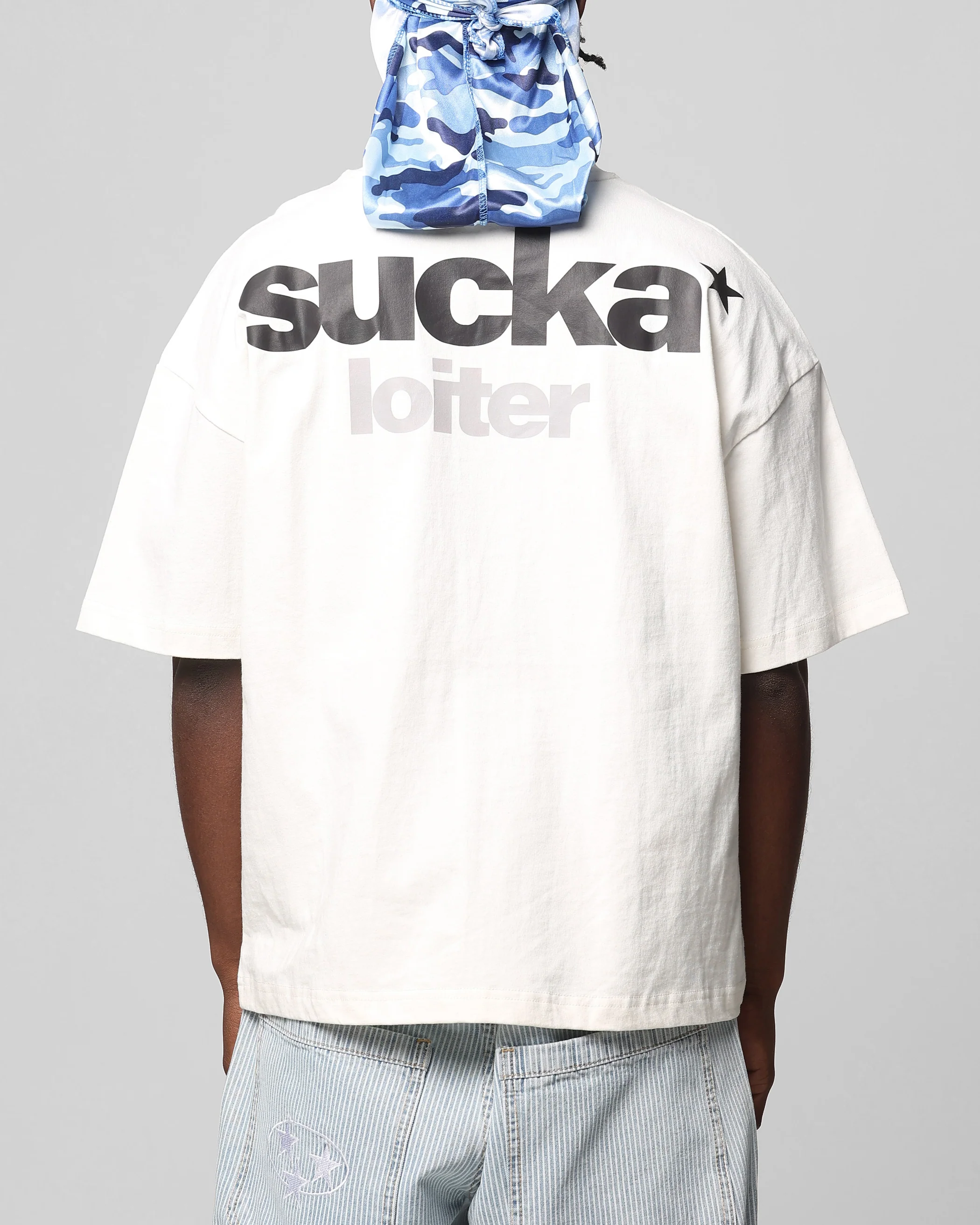 Loiter Sucka T-Shirt Off White - Image 2