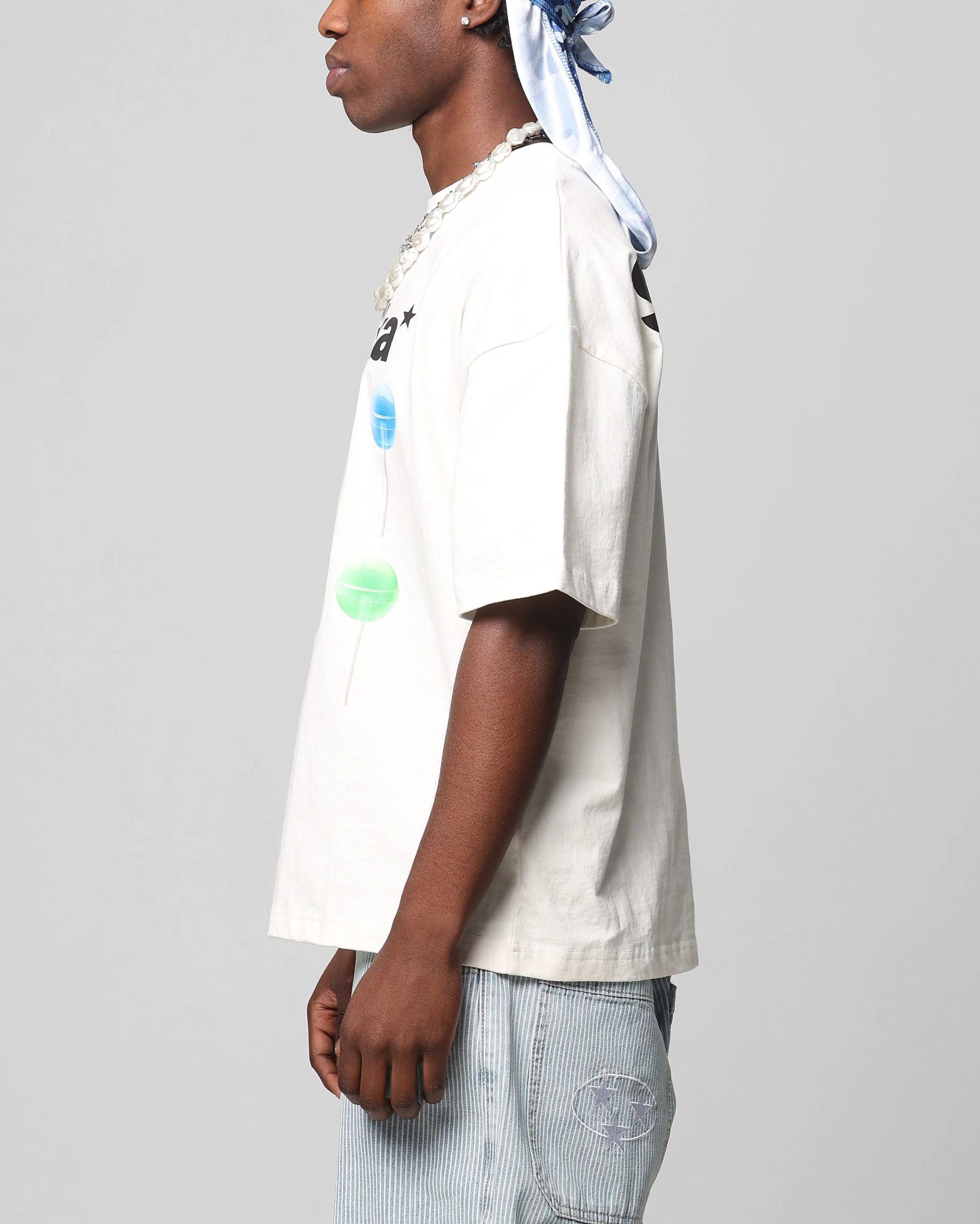 Loiter Sucka T-Shirt Off White - Image 6