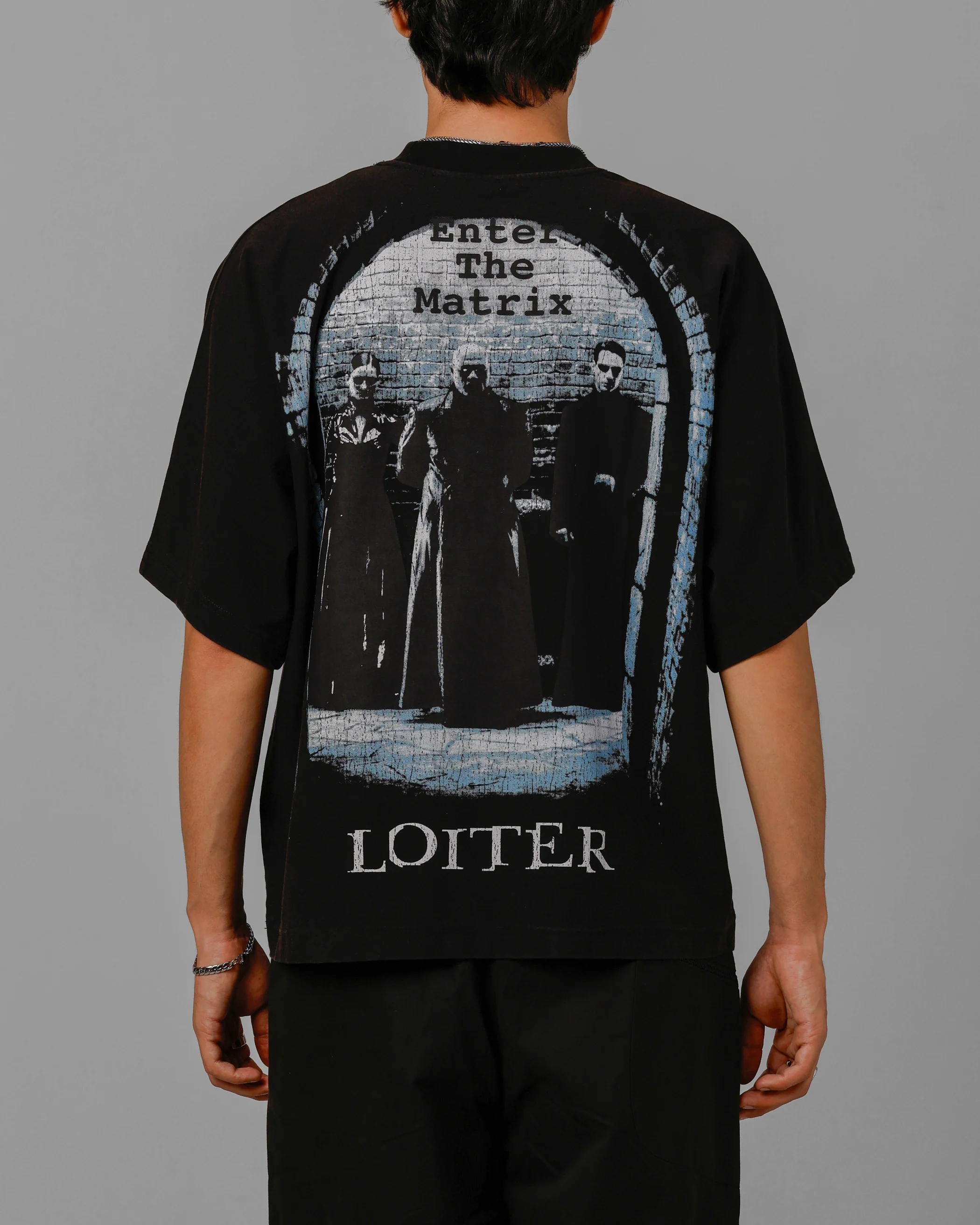 The Matrix Boxy T-Shirt Washed Black