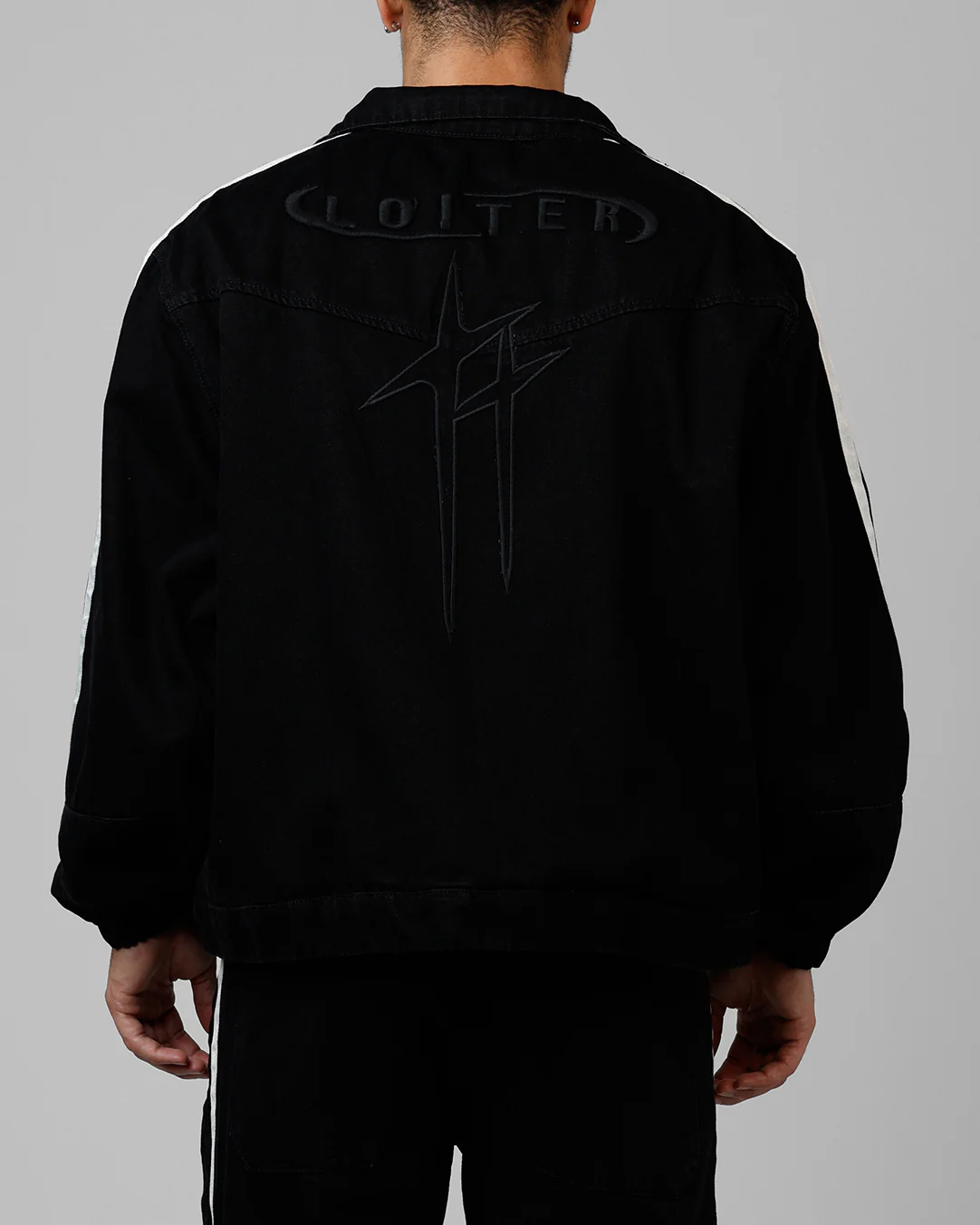 Track Star Denim Jacket Black