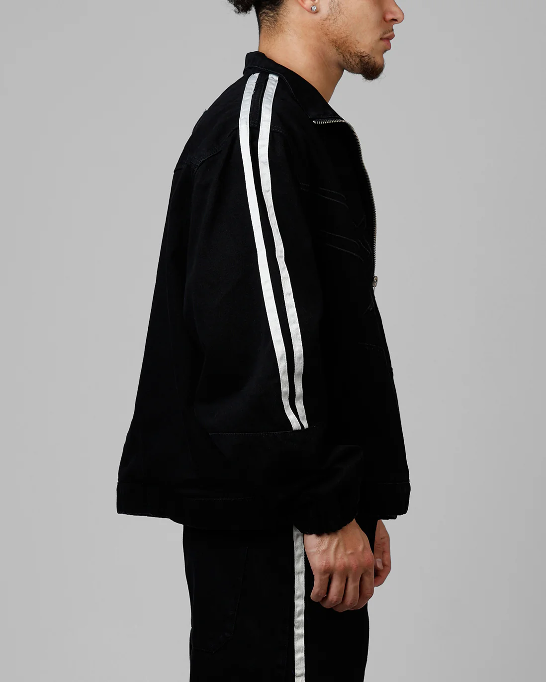 Track Star Denim Jacket Black - Image 4