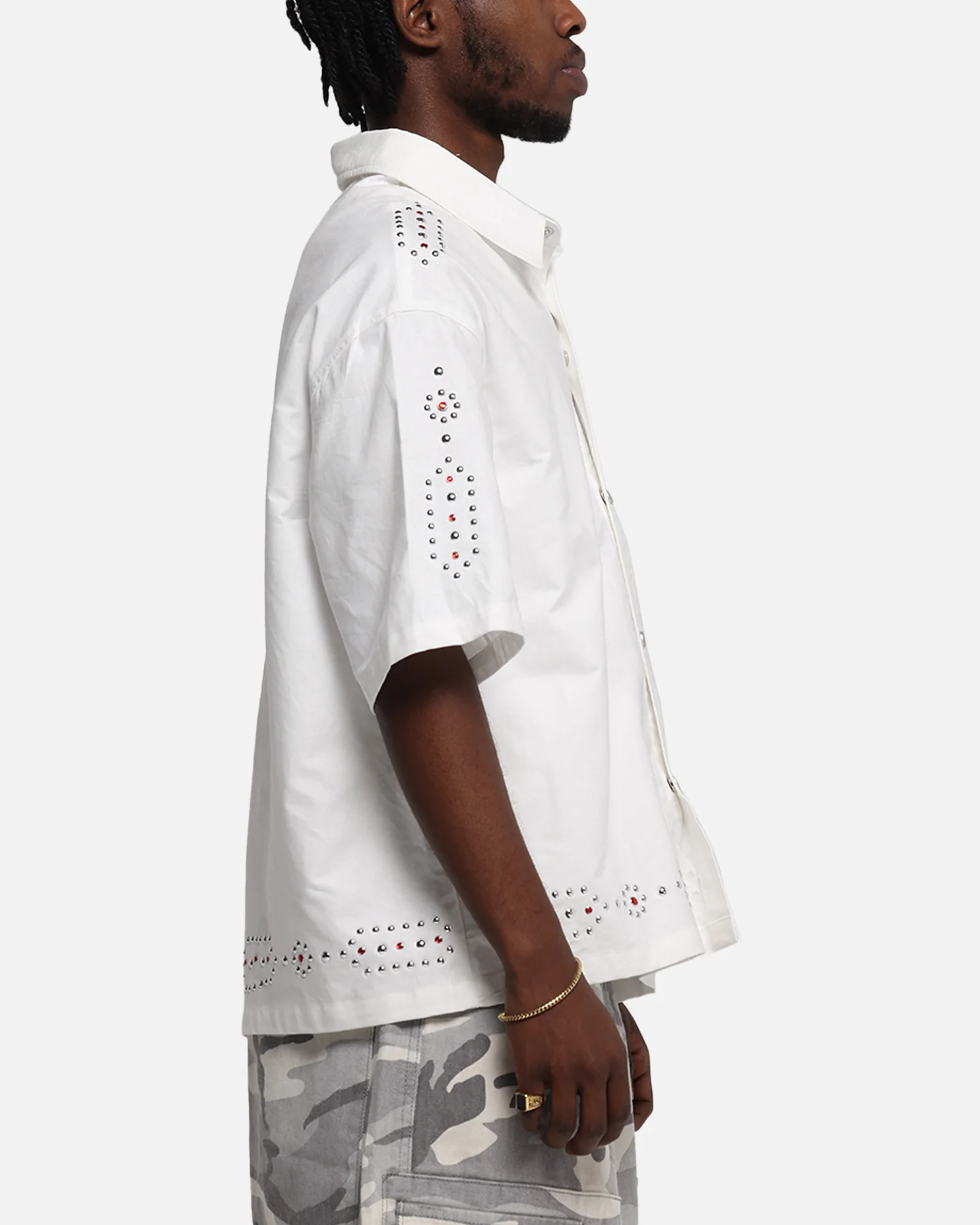Loiter Western Button Up Shirt Cream - Image 4