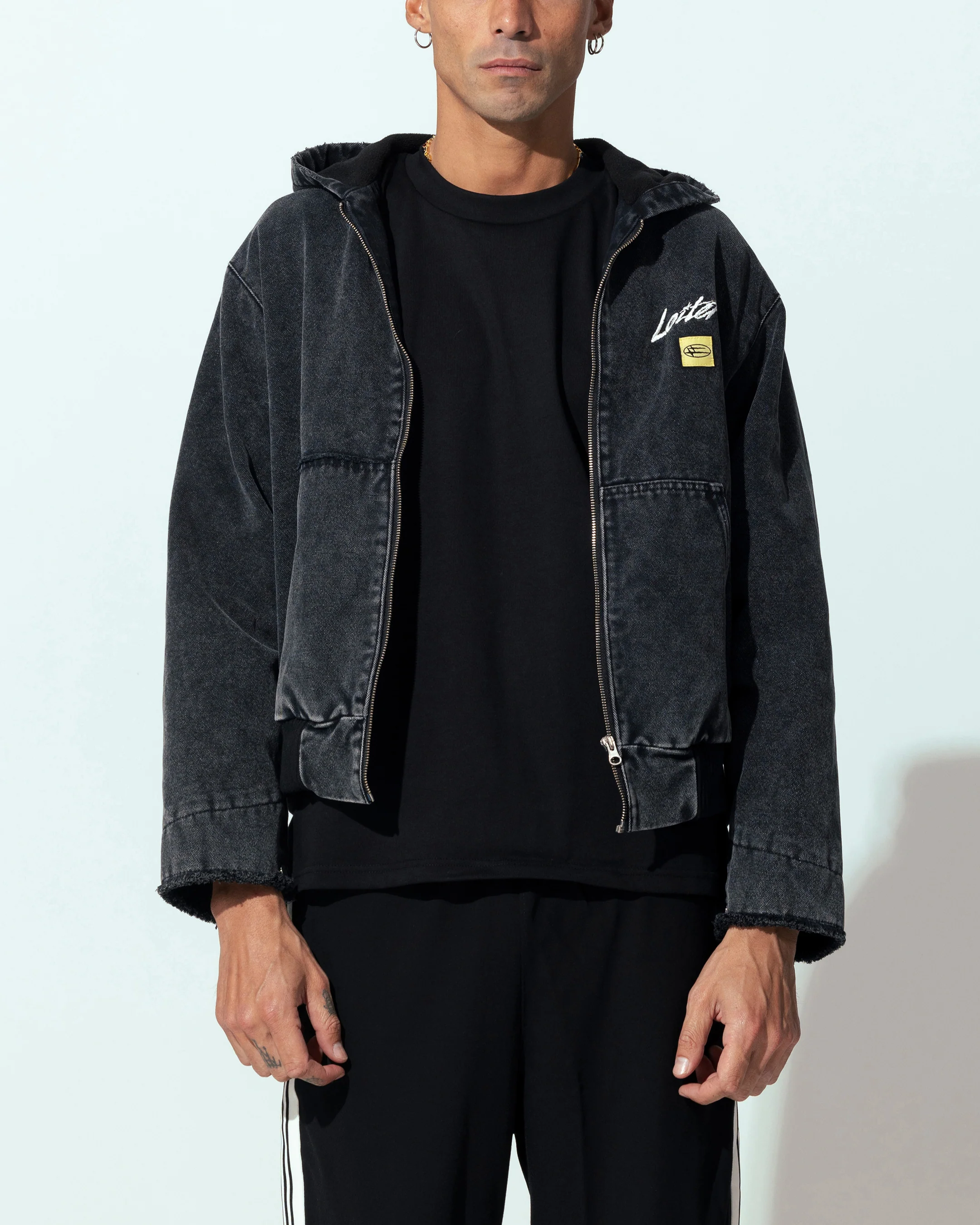 Loiter Workwear Zip Jacket Vintage Black