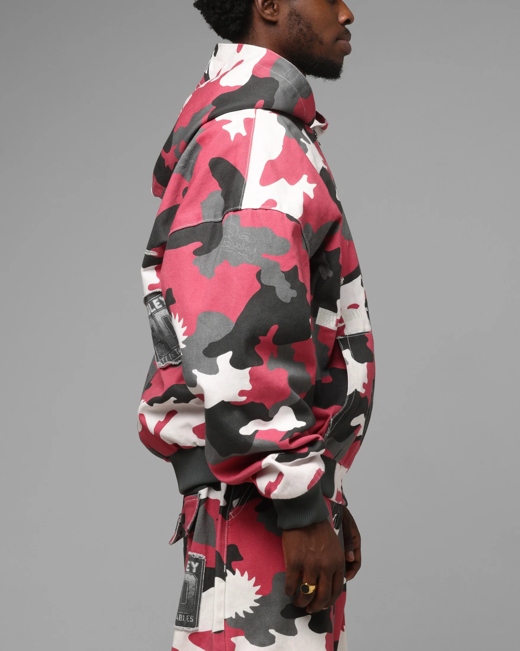 Loiter X WWE Dudley Boyz Camo Zip Jacket Red Camo - Image 5