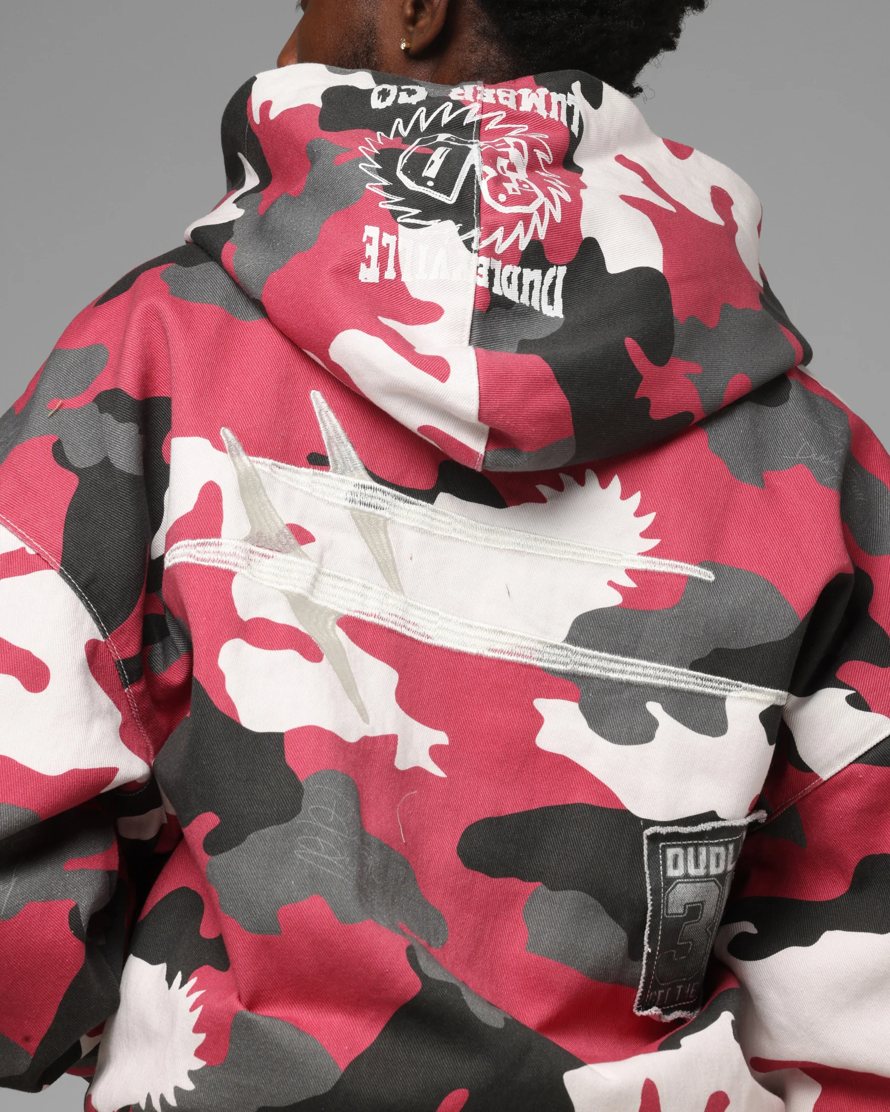 Loiter X WWE Dudley Boyz Camo Zip Jacket Red Camo - Image 8