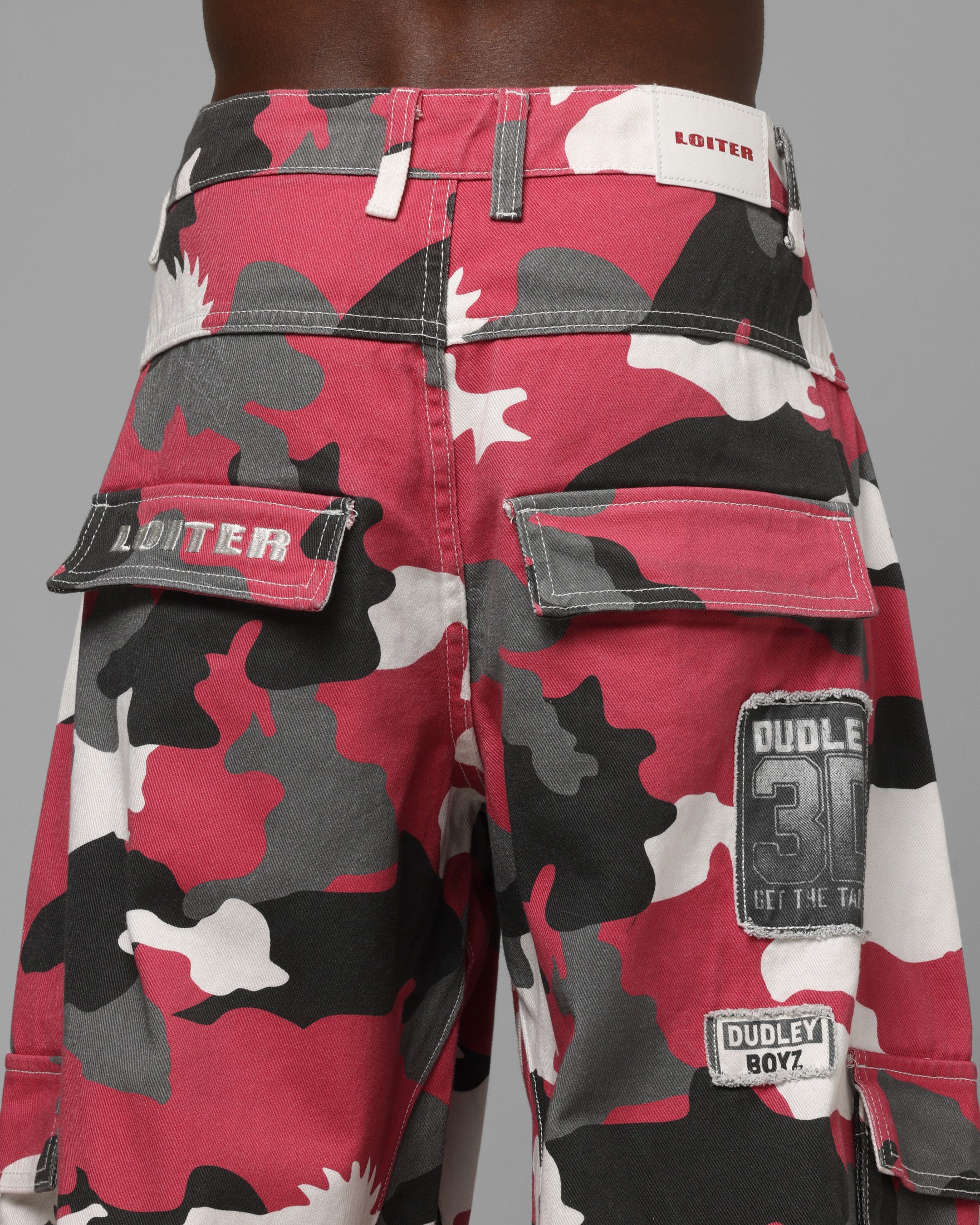 Loiter X WWE Dudley Boyz Cargo Pants Red Camo - Image 8