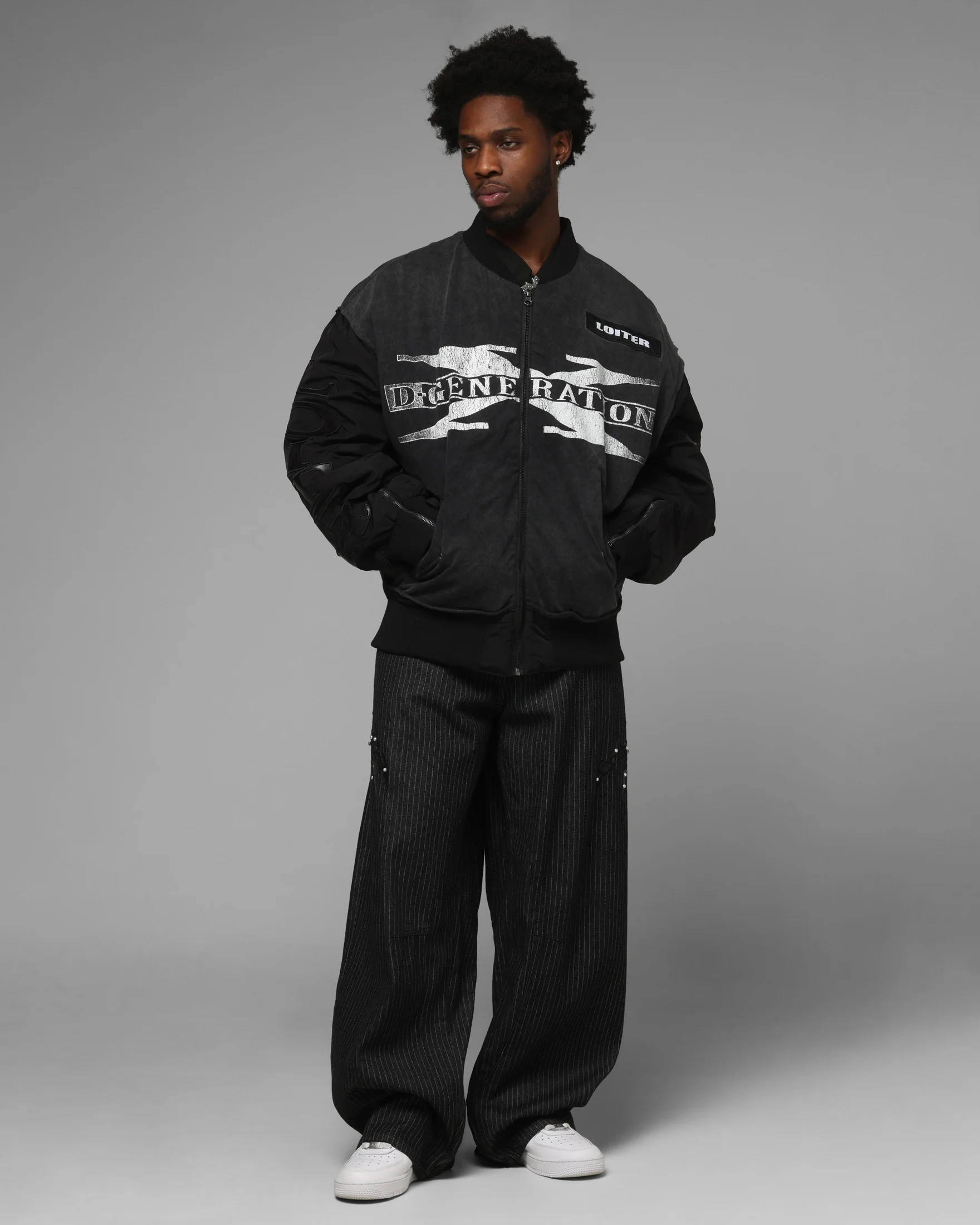 Loiter X WWE DX Generation Bomber Jacket Black - Image 3
