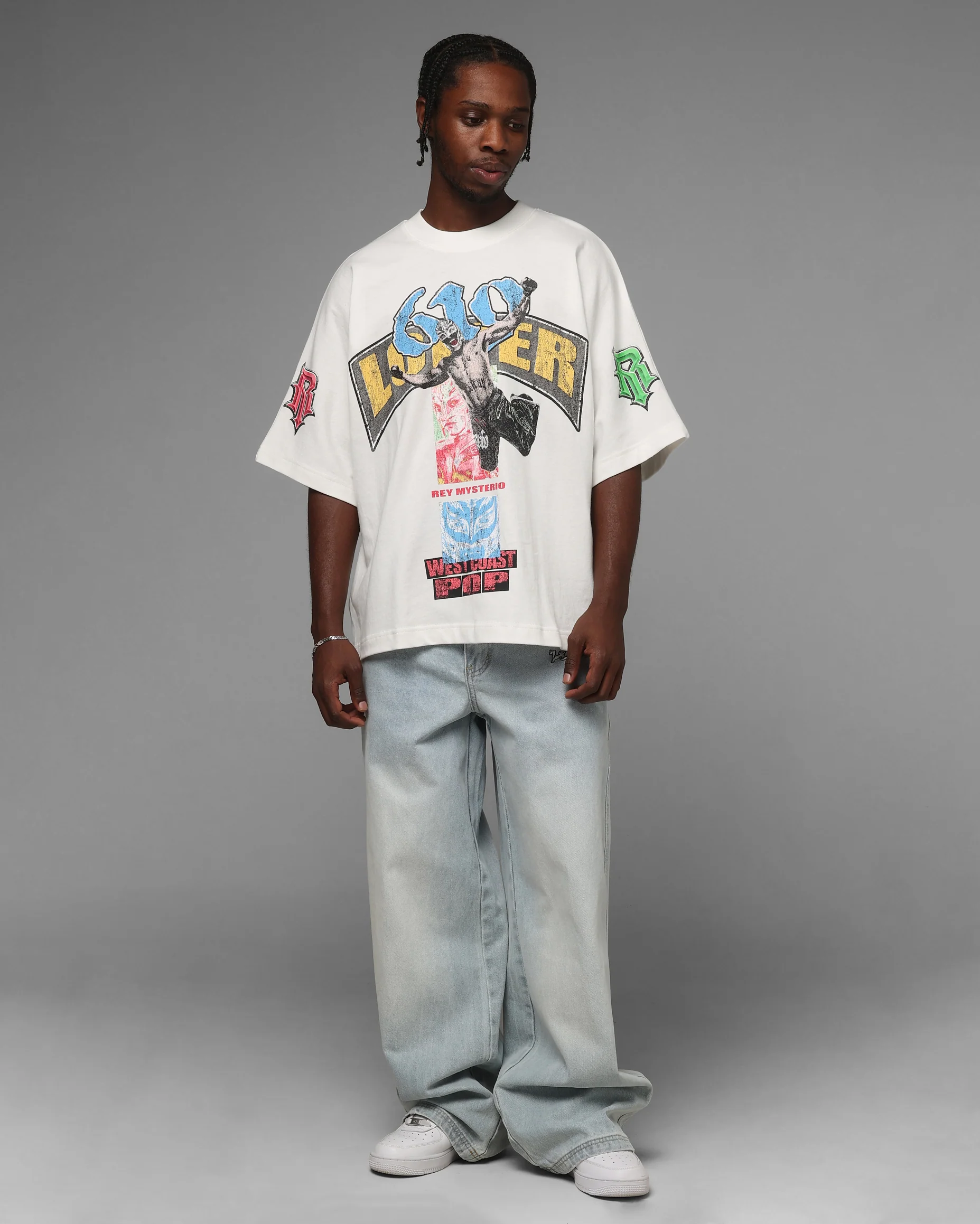 Loiter X WWE Rey Mysterio T-Shirt White - Image 3