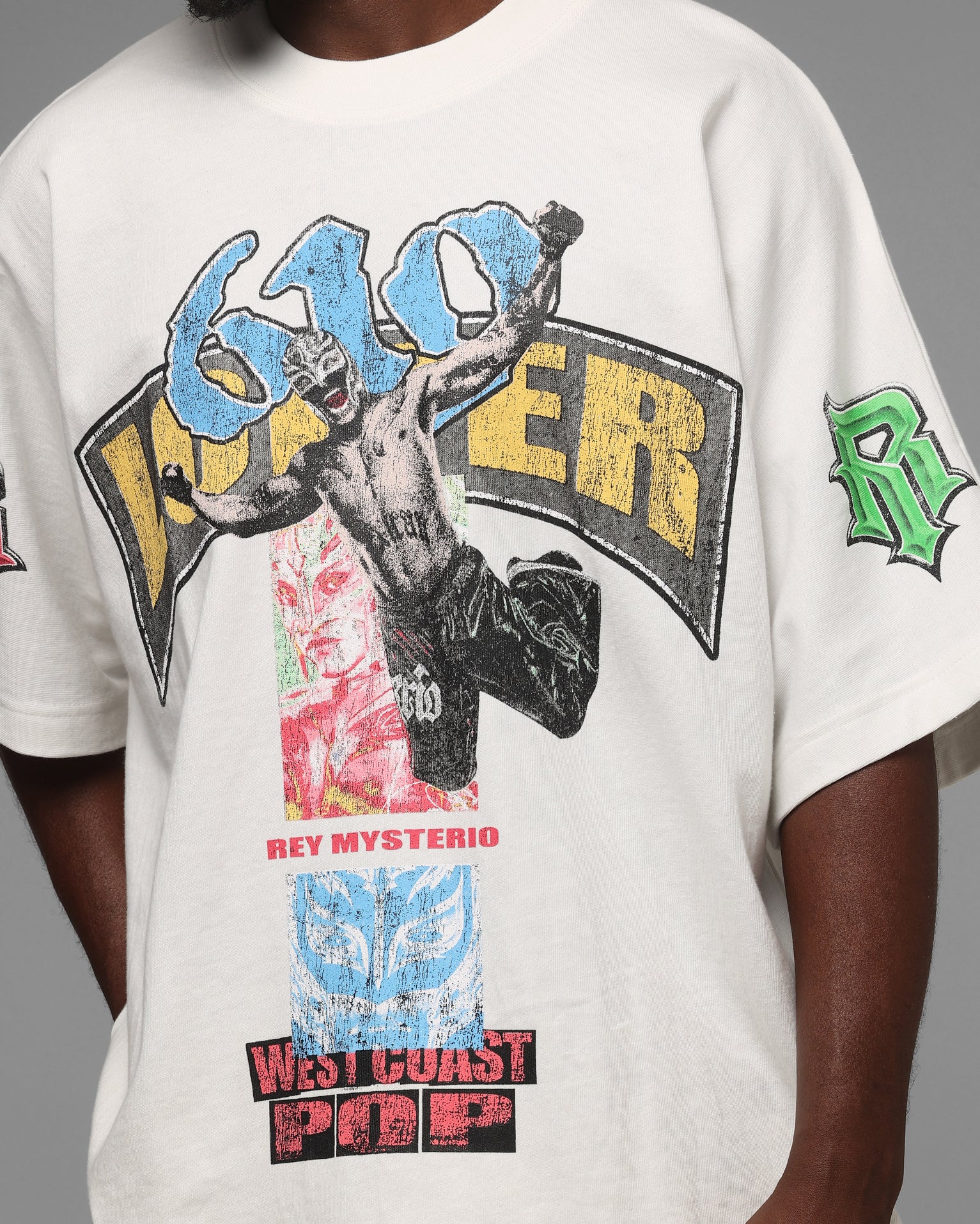 Loiter X WWE Rey Mysterio T-Shirt White - Image 7