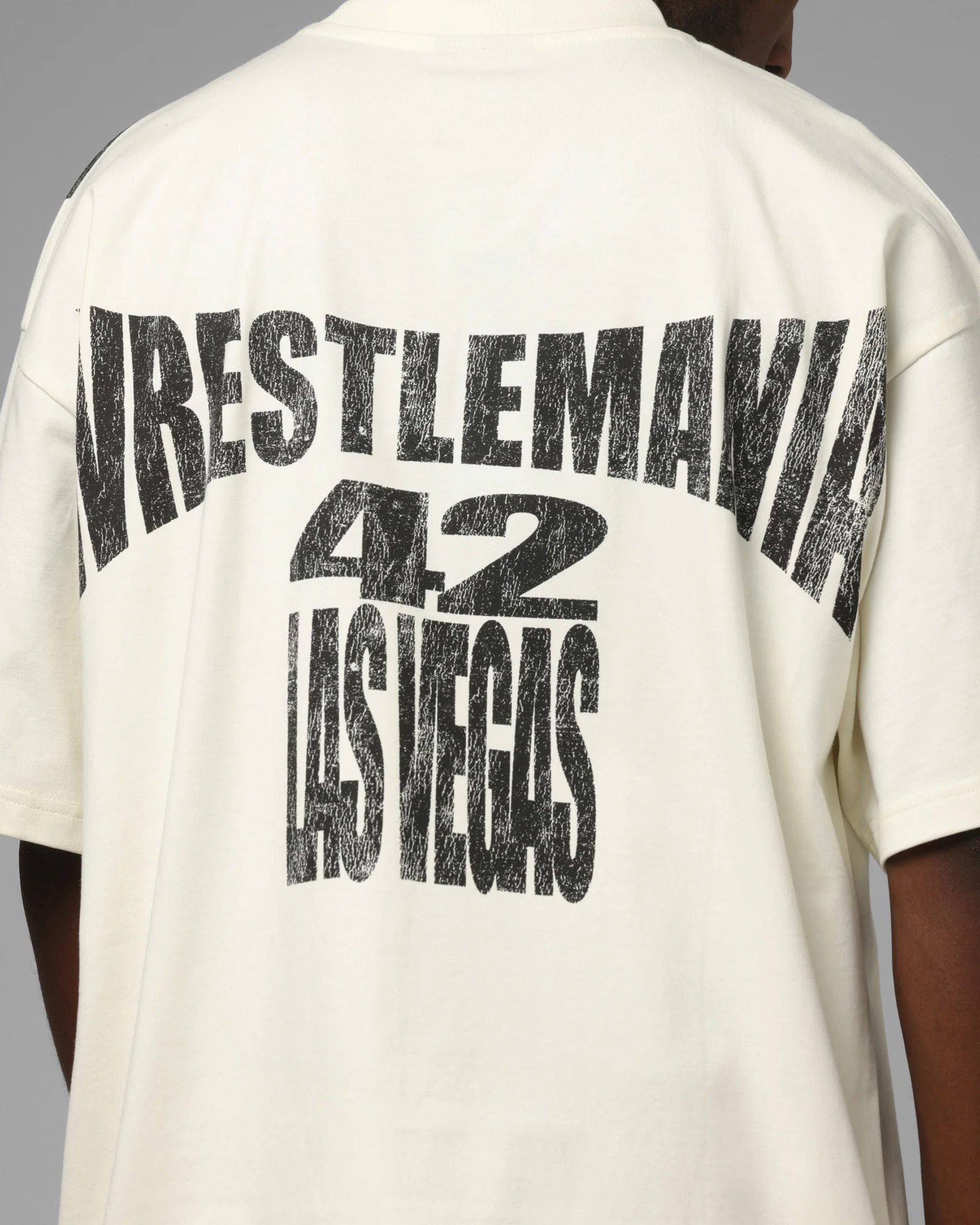 Loiter X WWE WrestleMania 42 T-Shirt Off White - Image 8