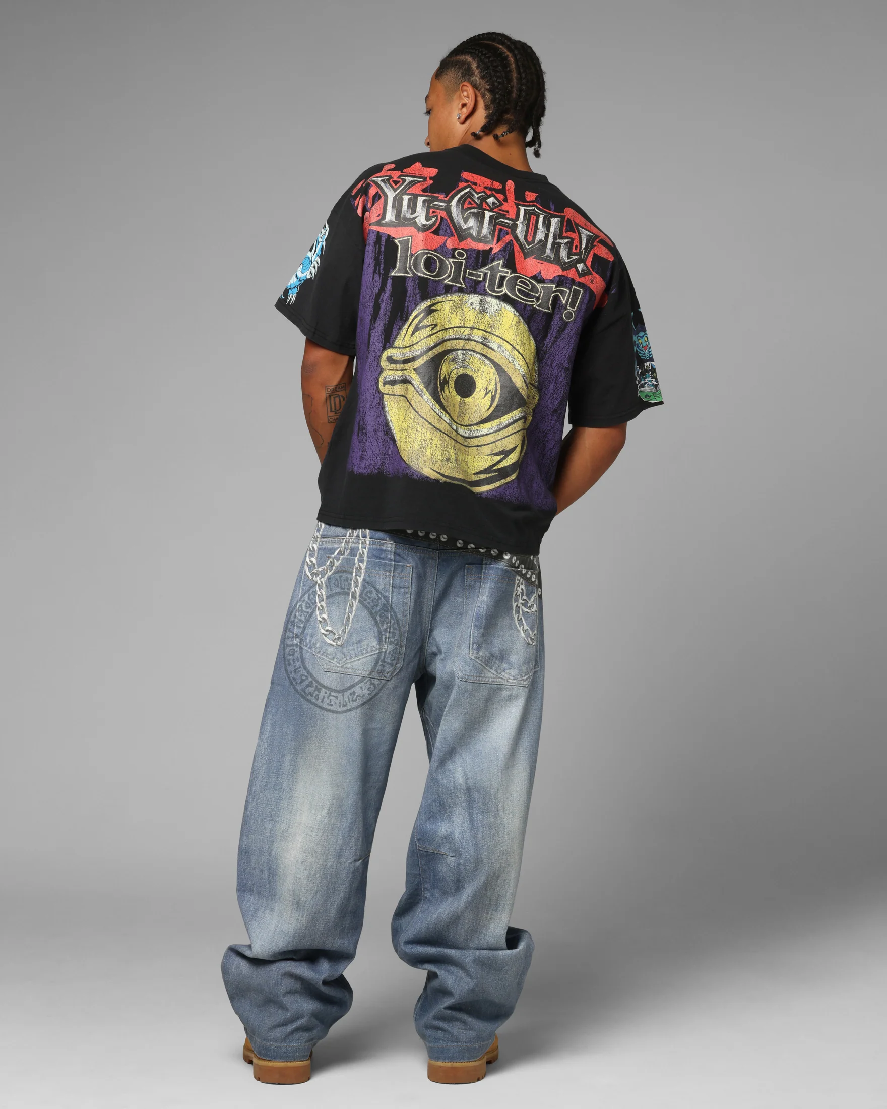 Loiter X Yu-Gi-Oh! Pegasus T-Shirt Vintage Black - Image 4