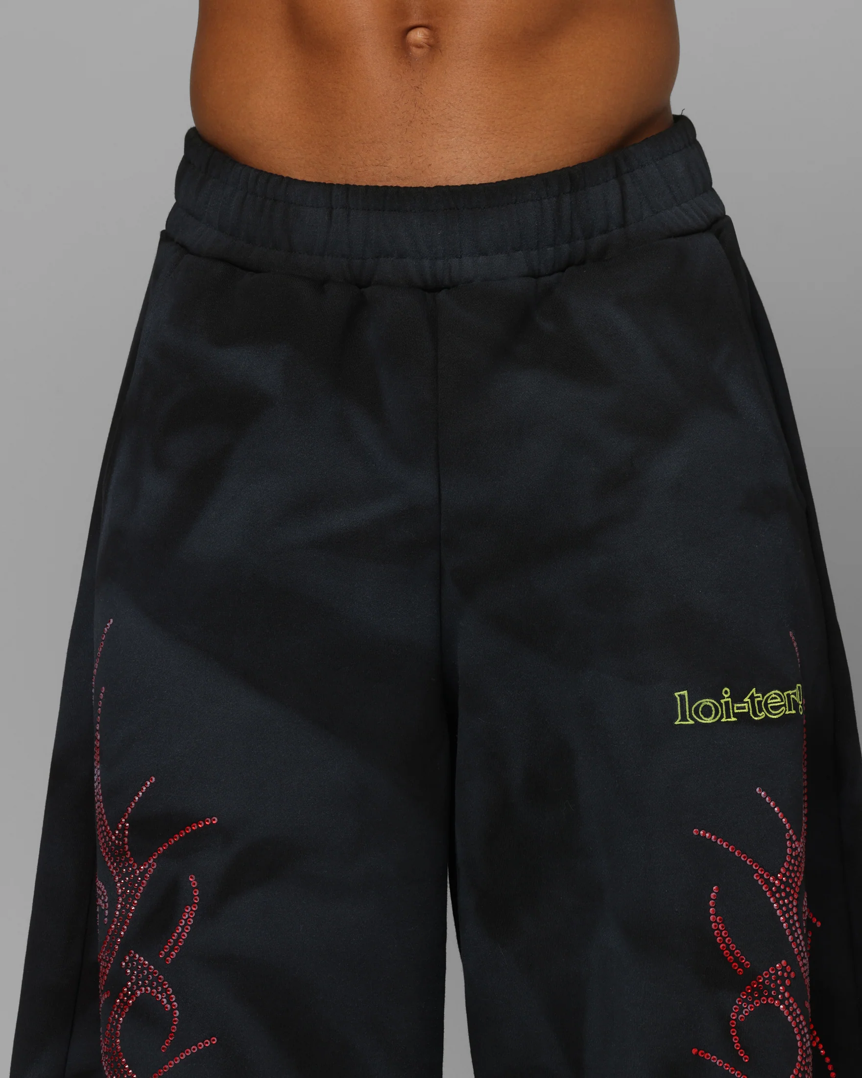 Loiter X Yu-Gi-Oh! Slifer Sky Dragon Sweatpants Black Wash - Image 7