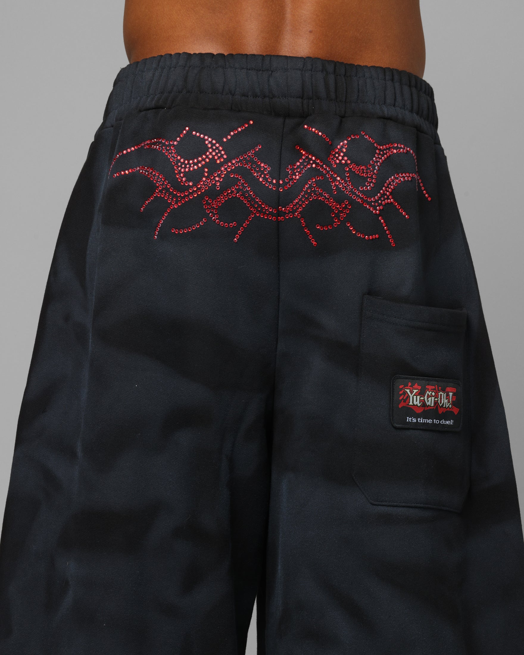 Loiter X Yu-Gi-Oh! Slifer Sky Dragon Sweatpants Black Wash - Image 8