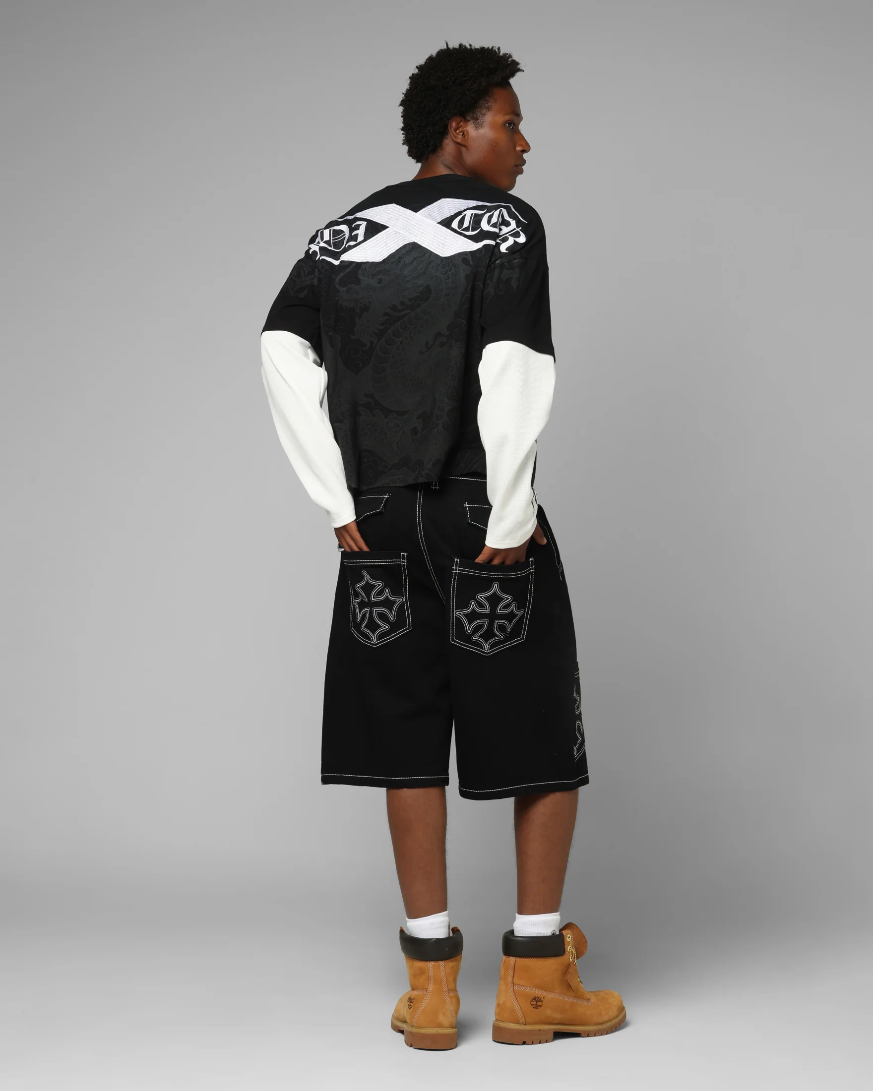 Loiter Xplicit Layered Long Sleeve T-Shirt Black - Image 3