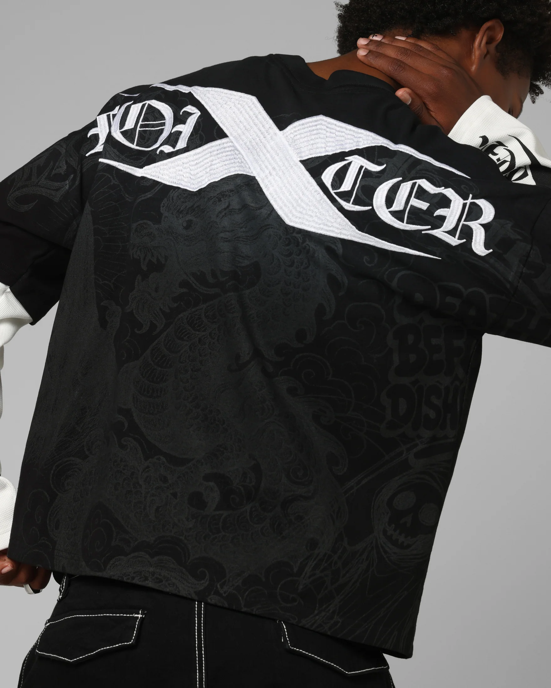 Loiter Xplicit Layered Long Sleeve T-Shirt Black - Image 8